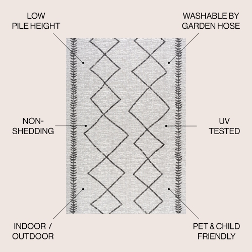 Derya Tribal Diamond Trellis Indoor/Outdoor Area Rug