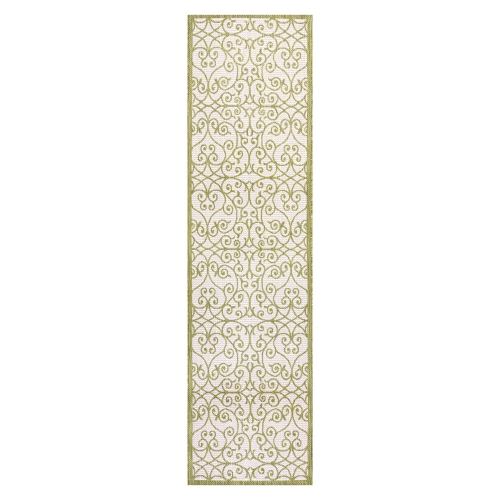 JONATHAN Y  Madrid Vintage Filigree Textured Weave Indoor/outdoor Runner Rug