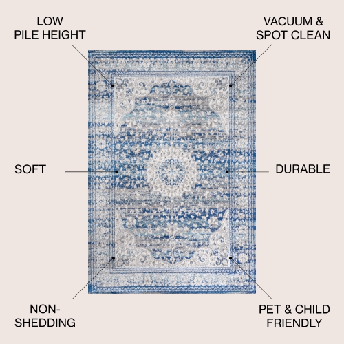 Scala Ornate Bohemian Medallion Area Rug
