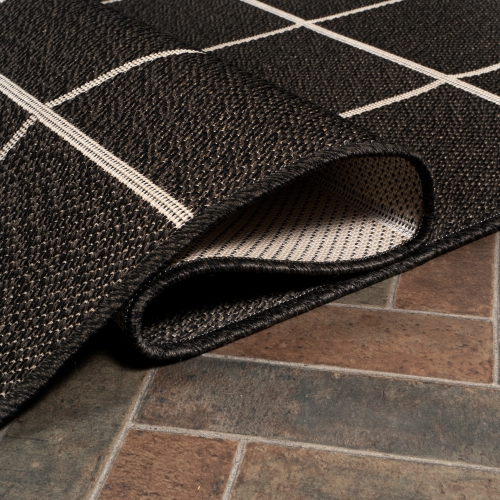 Grid Modern Squares Indoor/Outdoor Area Rug
