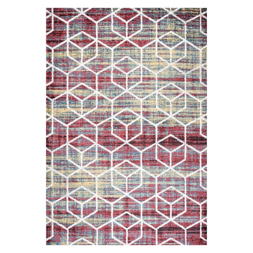 JONATHAN Y  Tumbling Blocks Modern Geometric Area Rug