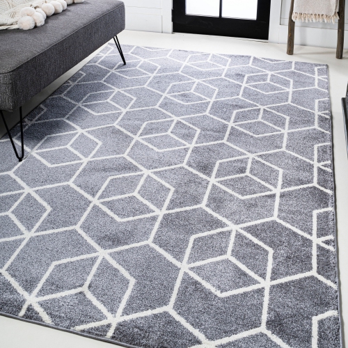 Tapis moderne à motif géométrique culbutant