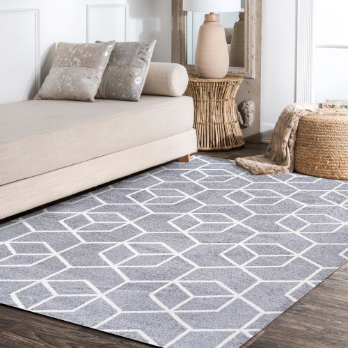 Tapis moderne à motif géométrique culbutant