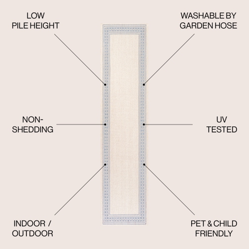 Lucia Classic Diamond Border Indoor/Outdoor Area Rug