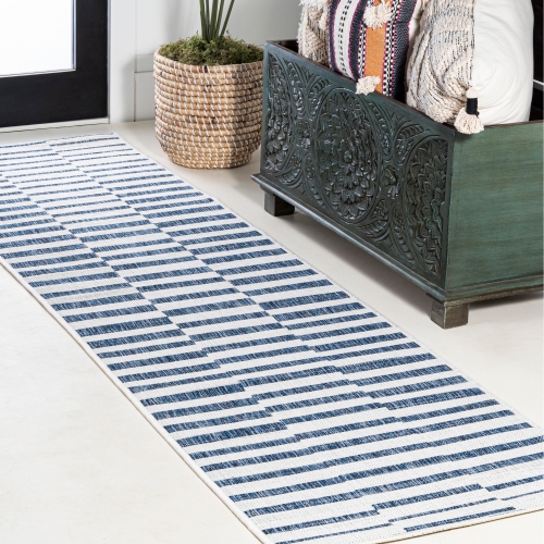 Sukie Modern Offset Stripe Indoor/Outdoor Area Rug