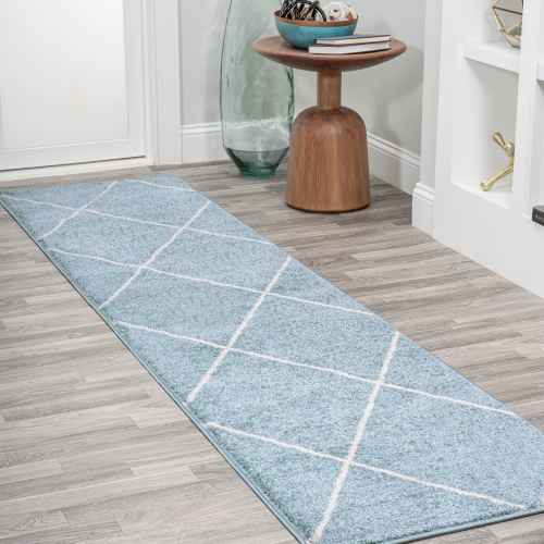 Cole Minimalist Diamond Trellis Area Rug