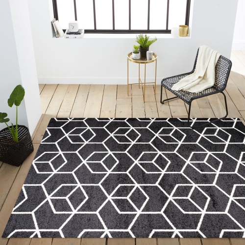 Tapis moderne à motif géométrique culbutant