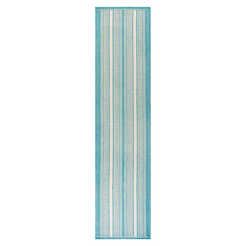 Haynes Modern Double Stripe Indoor/Outdoor Area Rug