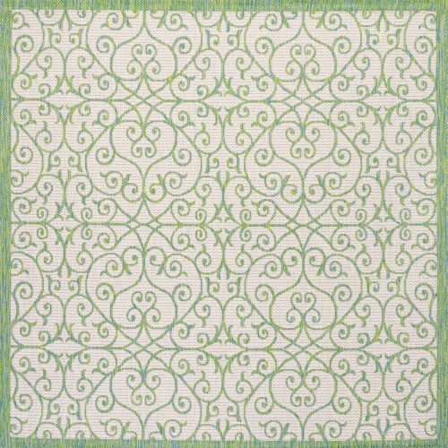 JONATHAN Y  Madrid Vintage Filigree Textured Weave Indoor/outdoor Square Rug