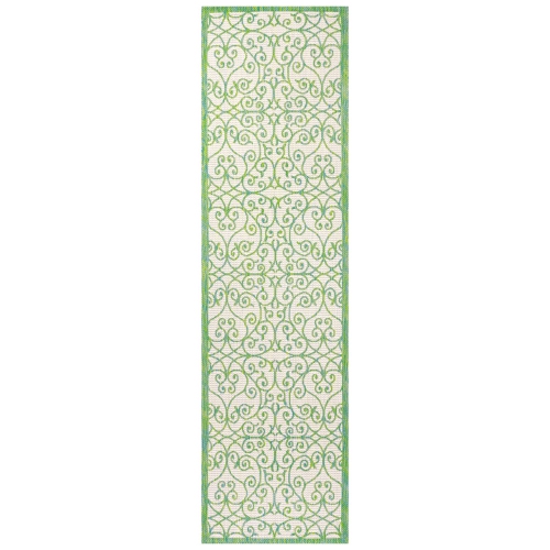 JONATHAN Y  Madrid Vintage Filigree Textured Weave Indoor/outdoor Runner Rug