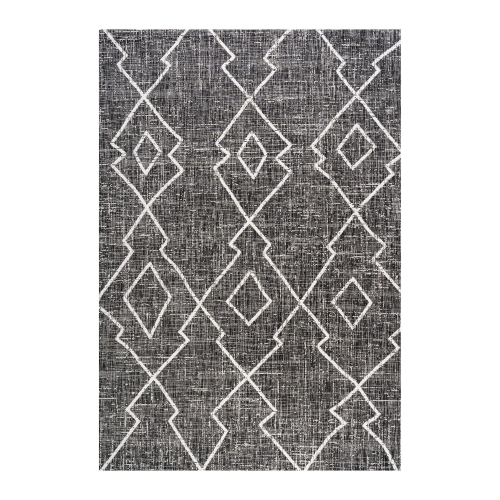 Tapis d'intérieur/d'extérieur à motif de treillis et motif tribal de Carwa