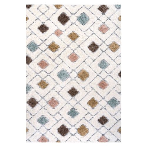 JONATHAN Y  Astrid Retro Trellis High-Low Area Rug
