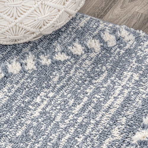 Tapis surbaissé motif treillis marocain Sofie