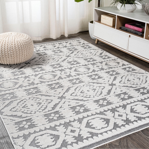 Citta High-Low Pile Mediterranean Tile Area Rug