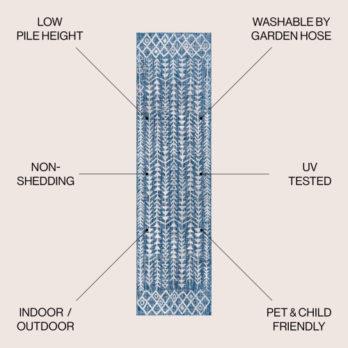 Tapis à motif géométrique intérieur/extérieur Tokay Bohemian