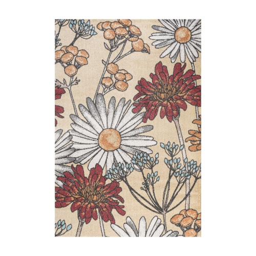 Dizi Modern Botanical Wildflower Area Rug