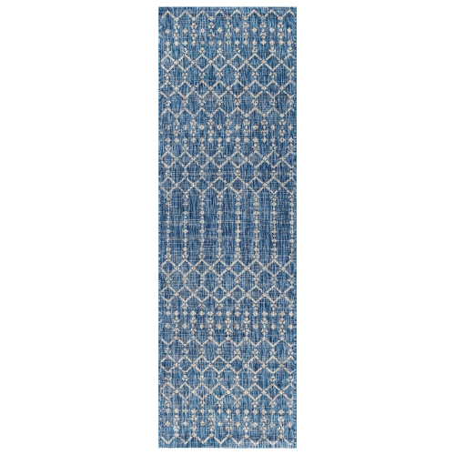 JONATHAN Y  Ourika Moroccan Geometric Textured Weave Indoor/outdoor Runner Rug