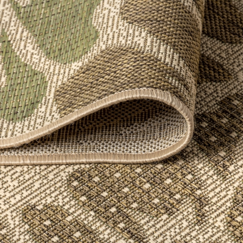 Zinnia Modern Floral Textured Weave Indoor/Outdoor Area Rug