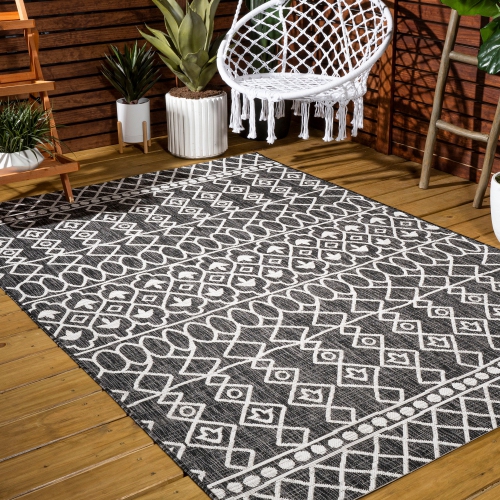 Kafel Tribal Bohemian Indoor/Outdoor Area Rug