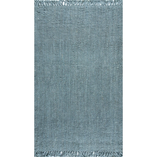 Pata Hand Woven Chunky Jute with Fringe Area Rug