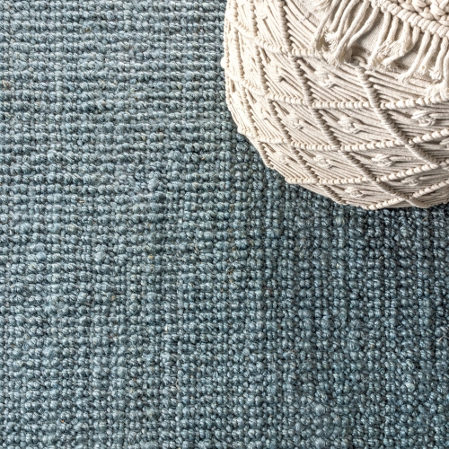 Pata Hand Woven Chunky Jute with Fringe Area Rug