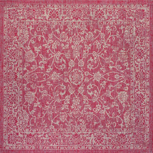 Tela Bohemian Textured Weave Floral Indoor/Outdoor Area Rug