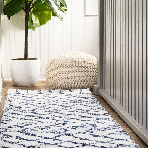 Algaida Moroccan Diamond Shag Area Rug