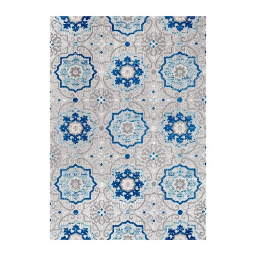 Image 1 of 10.. Mediterranean Medallion Indoor/Outdoor Area Rug