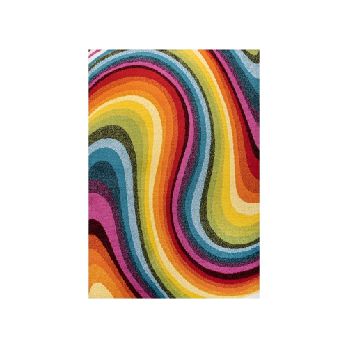 Tapis d'appoint à motif de tourbillon abstrait Flow
