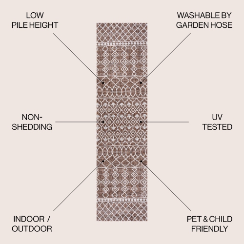 Tapis d'intérieur/d'extérieur Kafel Tribal Bohemian