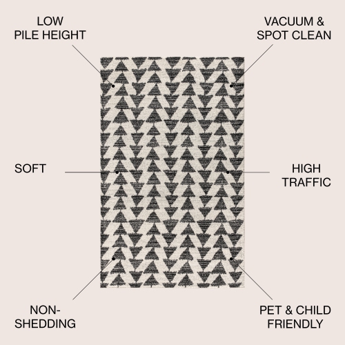 Aisha Moroccan Triangle Geometric Area Rug