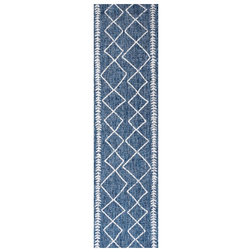 Tapis d'intérieur/d'extérieur Derya à motif de treillis tribal Diamond