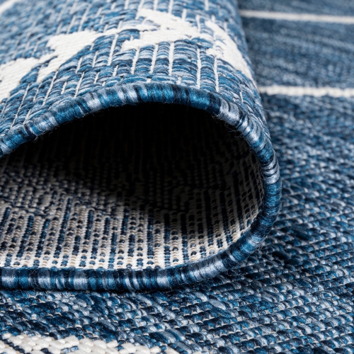 Tapis d'intérieur/d'extérieur Derya à motif de treillis tribal Diamond