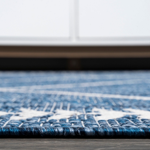 Tapis d'intérieur/d'extérieur Derya à motif de treillis tribal Diamond