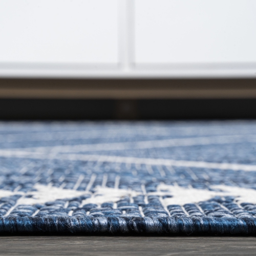 Tapis d'intérieur/d'extérieur Derya à motif de treillis tribal Diamond