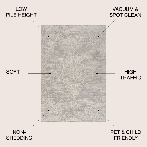 Alhambra Ornate Medallion Modern Area Rug