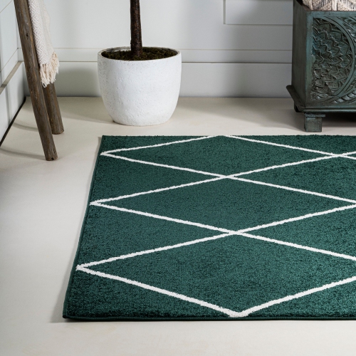 Cole Minimalist Diamond Trellis Area Rug