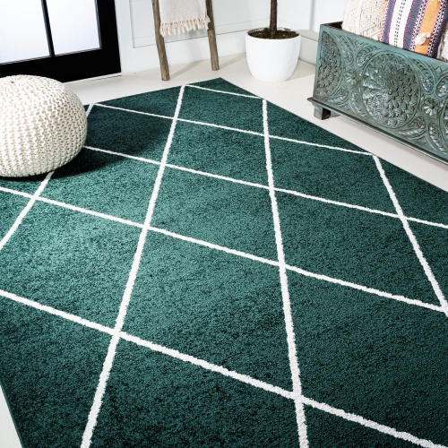 Cole Minimalist Diamond Trellis Area Rug