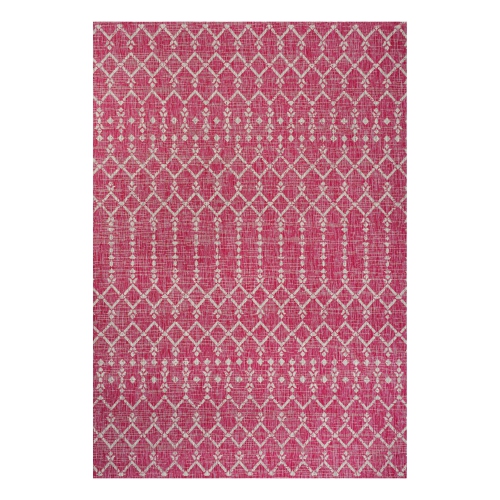 Tapis d'intérieur/d'extérieur à tissage géométrique texturé d'Ourika marocain