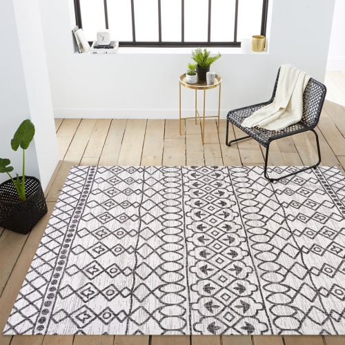Kafel Tribal Bohemian Indoor/Outdoor Area Rug