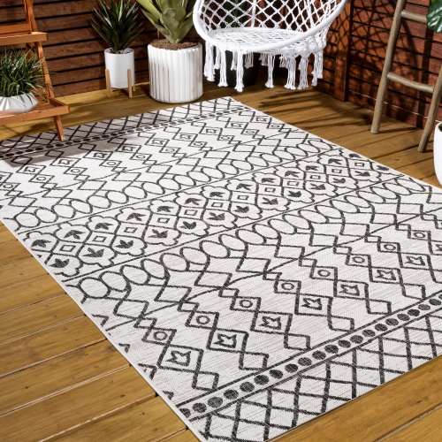 Kafel Tribal Bohemian Indoor/Outdoor Area Rug