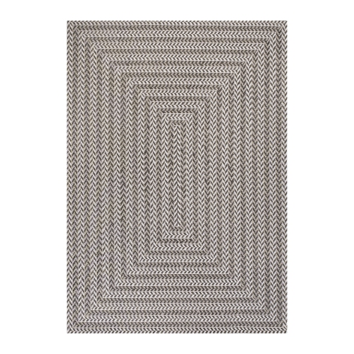 Chevron Modern Concentric Squares Indoor/Outdoor Area Rug