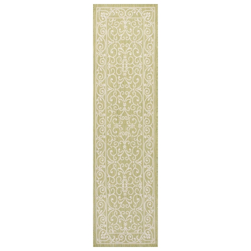 JONATHAN Y  Charleston Vintage Filigree Textured Weave Indoor/outdoor Runner Rug