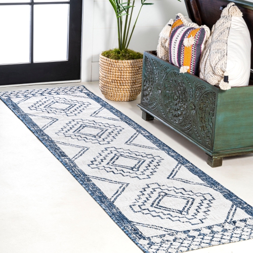 Marokko Diamond Tribal Medallion Indoor/Outdoor Area Rug