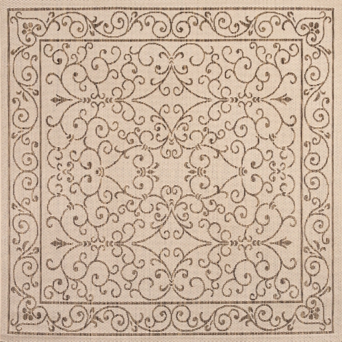 JONATHAN Y  Charleston Vintage Filigree Textured Weave Indoor/outdoor Square Rug