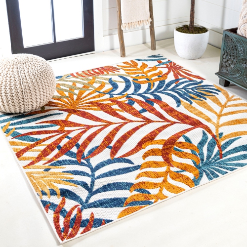 Tropics Palm Leaves Indoor/Outdoor Area Rug