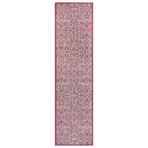 JONATHAN Y  Madrid Vintage Filigree Textured Weave Indoor/outdoor Runner Rug