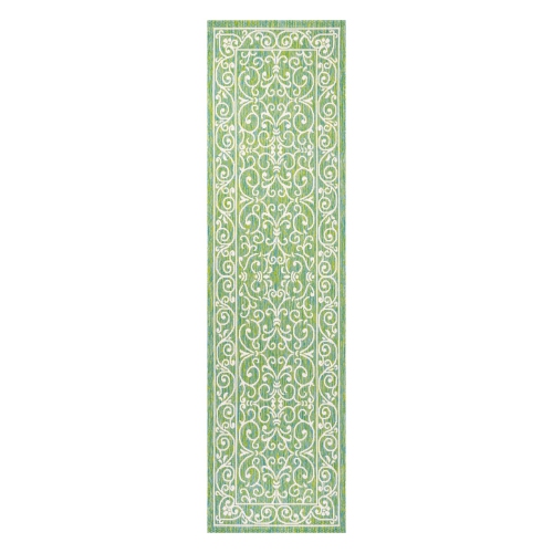 JONATHAN Y  Charleston Vintage Filigree Textured Weave Indoor/outdoor Runner Rug
