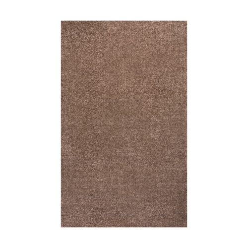 Haze Solid Low Pile Area Rug Brown