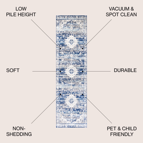 Scala Ornate Bohemian Medallion Area Rug